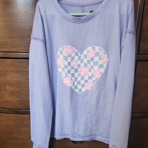 SO Girls Purple Long Sleeve with Heart Design